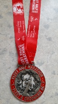 Fleet half marathon finisher's medal