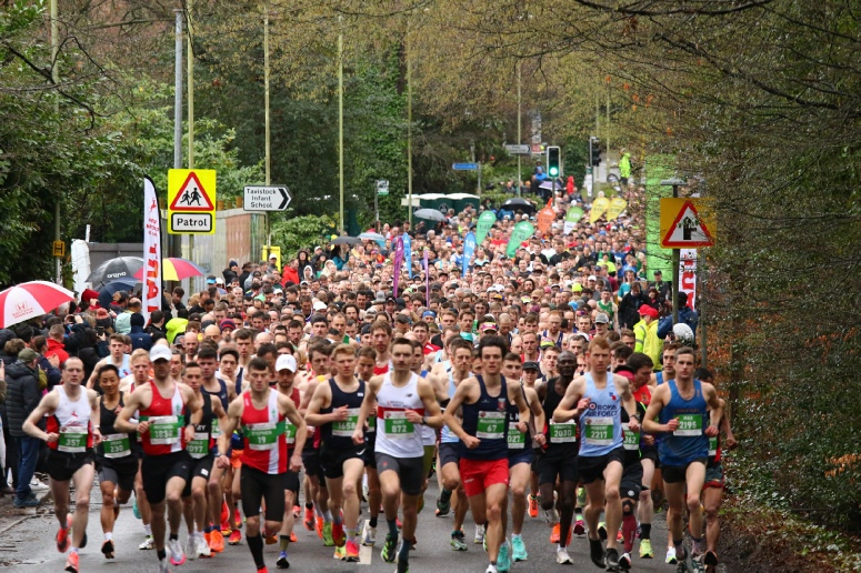Fleet half marathon start Fleet half marathon start