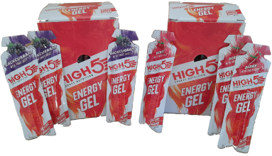 Energy Gels give a boost every 10km
