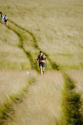 Diabolical long grass at West Dean gardens on a steep hill to the finsih line!